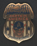 1941 CAPTAIN AMERICA, Sentinels of Liberty, Brass Badge  
