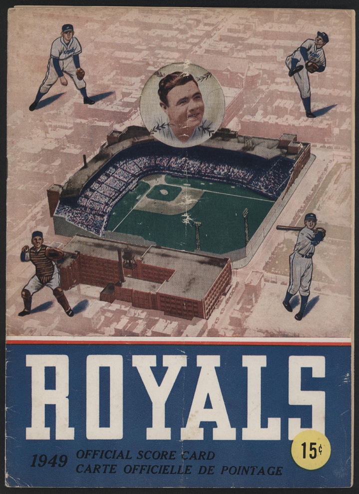 1949 Montreal ROYALS vs Rochester RED WINGS Baseball Scorebook  